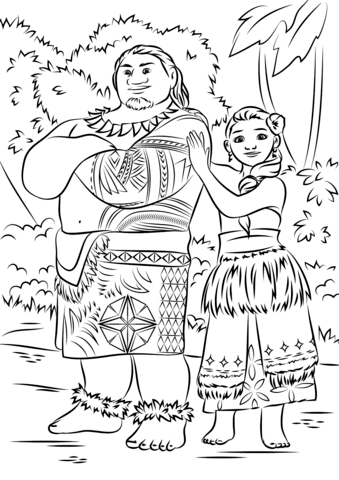 Tui And Sina Coloring Page